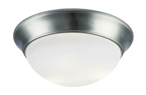 Trans Globe Lighting-57705 BN-Three Light Flush Mount   Three Light Flush Mount